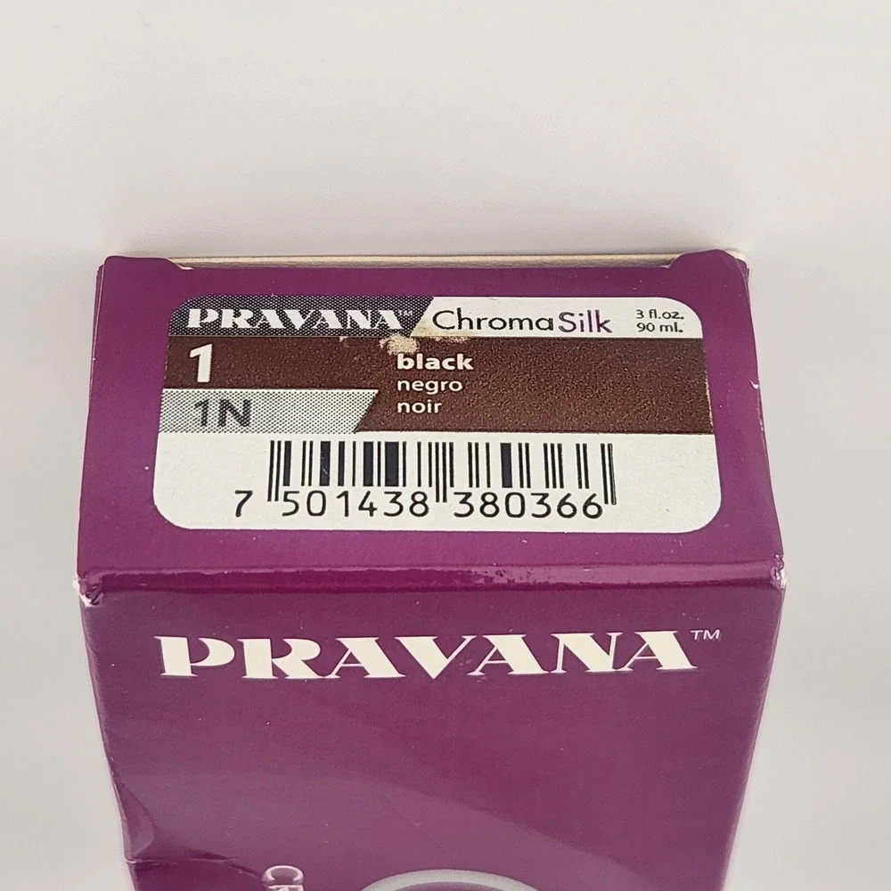 Pravana Chroma Silk Hair Color‎ With Keratin Black Noir 3 fl oz. 90 ml New